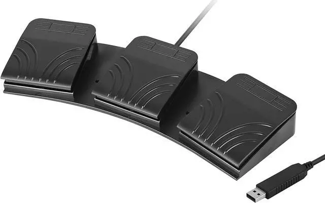 Main image of [Upgraded] South City Mall USB Triple Foot Pedal Optical Switch Control 3 Key Three Button Program Computer Keyboard Mouse Game Action HID