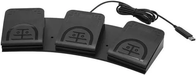 Main image of iKKEGOL Upgraded USB Triple Foot Pedal Optical Switch Control 3 Key Button Program Computer Keyboard Mouse Game Action HID