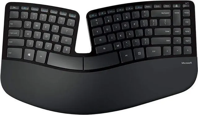Alt view image 2 of 5 - Microsoft Sculpt Ergonomic Wireless Desktop Keyboard and Wireless Mouse L5V-00001