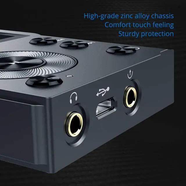 Alt view image 4 of 7 - Surfans F20 HiFi MP3 Player with Bluetooth, Lossless DSD High Resolution Digital Audio Music Player, High-Res Portable Audio Player with 32GB Memory Card, Support up to 256GB