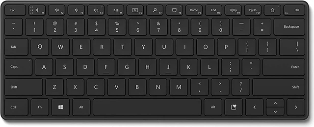 Alt view image 2 of 6 - Designer Compact Keyboard - Matte Black. Standalone Wireless Bluetooth Keyboard. Compatible with Bluetooth Enabled PCs/Mac