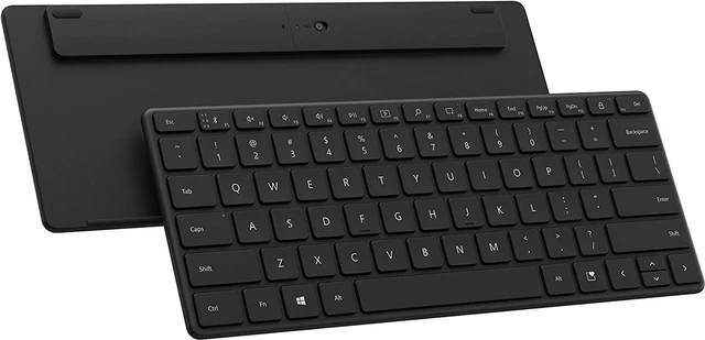 Alt view image 3 of 6 - Designer Compact Keyboard - Matte Black. Standalone Wireless Bluetooth Keyboard. Compatible with Bluetooth Enabled PCs/Mac