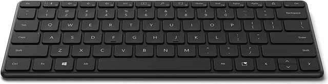 Alt view image 5 of 6 - Designer Compact Keyboard - Matte Black. Standalone Wireless Bluetooth Keyboard. Compatible with Bluetooth Enabled PCs/Mac