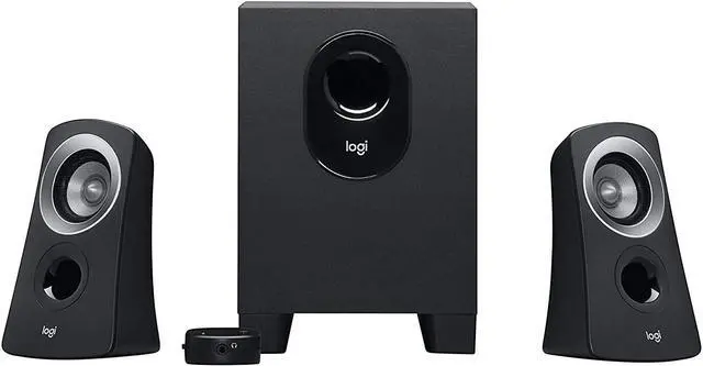 Main image of Logi tech Z313 2.1 Multimedia Speaker System with Subwoofer, Full Range Audio, 50 Watts Peak Power, Strong Bass, 3.5mm Inputs, PC/PS4/Xbox/TV/Smartphone/Tablet/Music Player - Black