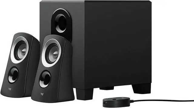 Alt view image 2 of 7 - Logi tech Z313 2.1 Multimedia Speaker System with Subwoofer, Full Range Audio, 50 Watts Peak Power, Strong Bass, 3.5mm Inputs, PC/PS4/Xbox/TV/Smartphone/Tablet/Music Player - Black