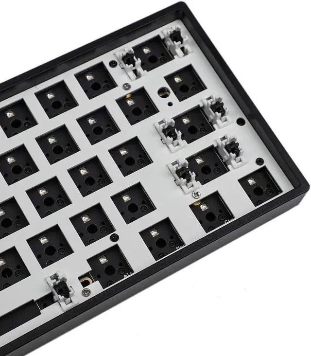 Alt view image 4 of 7 - GH60 GK61 RGB Hot Swap Independent Driver Tyce-C ANSI Mechanical Keyboard DIY kit Plastic Case CNC Aluminum Case Plate PCB (Plastic Case)