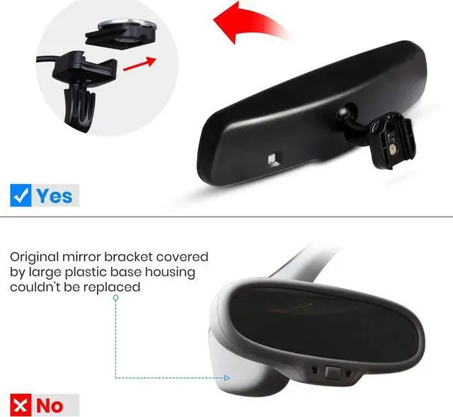 Alt view image 5 of 7 - Rear View Mirror Camera with 4.3 Monitor: Super Night Vision OEM Rearview Mirror Backup Camera with IP 68 Waterproof Back Up Camera for Car, Rearview Mirror for Parking & Driving Safety AUTO-VOX T2