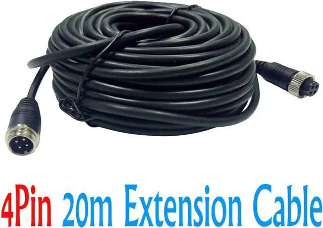 Alt view image 2 of 6 - 4 Pin Vehicle Backup Camera 12V/24V,18 LED IR Night Vision CCD Car Rear View Parking Reverse Camera + 4Pin Connector 20m/65ft Extension Cable for Bus Truck Camper Lorry Heavy Duty