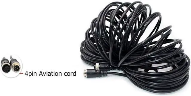 Alt view image 4 of 6 - 4 Pin Vehicle Backup Camera 12V/24V,18 LED IR Night Vision CCD Car Rear View Parking Reverse Camera + 4Pin Connector 20m/65ft Extension Cable for Bus Truck Camper Lorry Heavy Duty