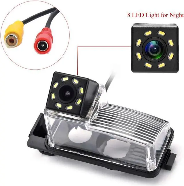 Alt view image 2 of 4 - 8 LED Car Rear View Camera for Nissan Tiida/Versa Hatchback/Livina/Grand Livina/Pulsar/ 350Z/ 370Z/ Fairlady Z & Vehicle Camera Waterproof Reversing Backup Camera (8 LED)