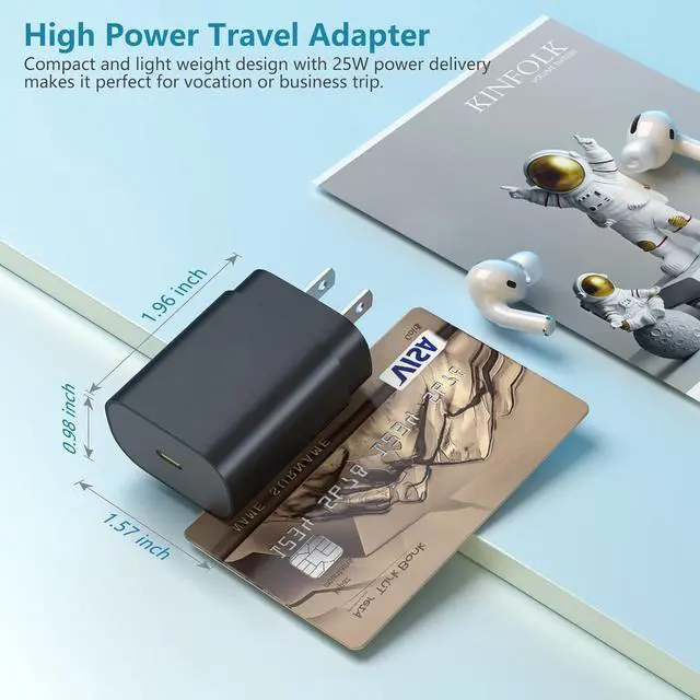 Alt view image 6 of 7 - Galaxy S23 Charger Block USB Type C Plug Wall Charger Power Adapter 25W PD Super Fast Charging for Samsung Galaxy S23/S22/S21/Ultra/Plus/Note 20/10/Z fold 3/iPhone 16/15/14/iPad/Tablet-2 Pack Black