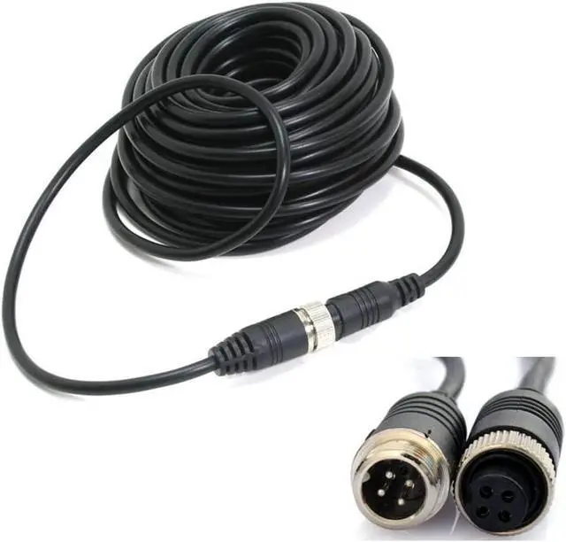Alt view image 2 of 2 - 10M 33Ft 4Pin Video Extension Cable Wire for Car Bus Truck Reversing Rear View Camera Motorhome Vehicle Backup Monitor CCTV System Waterproof