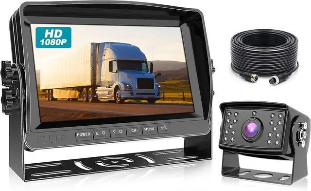 Main image of Fookoo  HD Backup Camera System Kit, 9" 1080P Reversing Monitor+IP69 Waterproof Rear View Camera, Sharp CCD Chip, 100% Not Wash Up, Truck/Semi Trailer/Box Truck/RV (DY901-Wired)