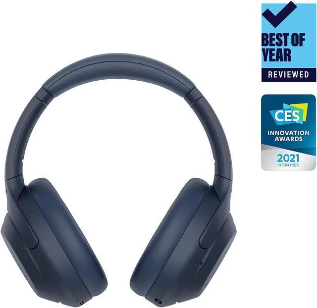 Alt view image 3 of 20 - Sony WH-1000XM4 Wireless Industry Leading Noise Canceling Overhead Headphones with Mic for Phone-Call and Alexa Voice Control, Blue