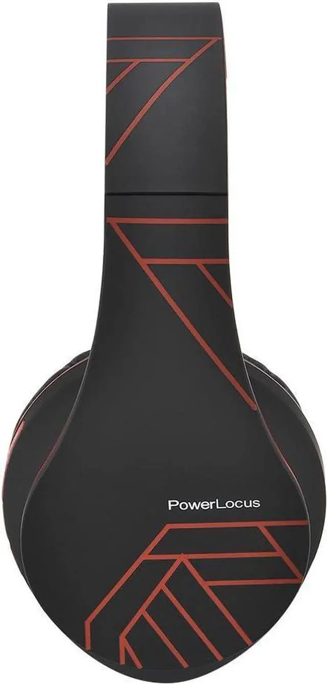 Alt view image 7 of 7 - PowerLocus Bluetooth Over-Ear Headphones, Wireless Stereo Foldable Headphones Wireless and Wired Headsets with Built-in Mic, Micro SD/TF, FM for iPhone/Samsung/iPad/PC (Black/Red)