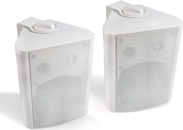 Main image of Herdio 5.25 Inch Indoor Outdoor Speakers Wired Waterproof 300 Watt Wall Mount Speakers for Patio, Deck, Garage,Covered Porch All Weather Resistance(A Pair,White)