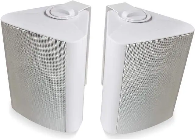 Alt view image 2 of 6 - Herdio 5.25 Inch Indoor Outdoor Speakers Wired Waterproof 300 Watt Wall Mount Speakers for Patio, Deck, Garage,Covered Porch All Weather Resistance(A Pair,White)