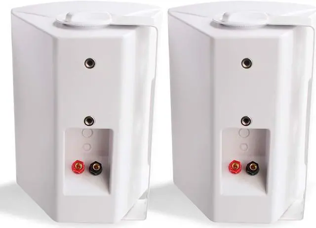 Alt view image 4 of 6 - Herdio 5.25 Inch Indoor Outdoor Speakers Wired Waterproof 300 Watt Wall Mount Speakers for Patio, Deck, Garage,Covered Porch All Weather Resistance(A Pair,White)