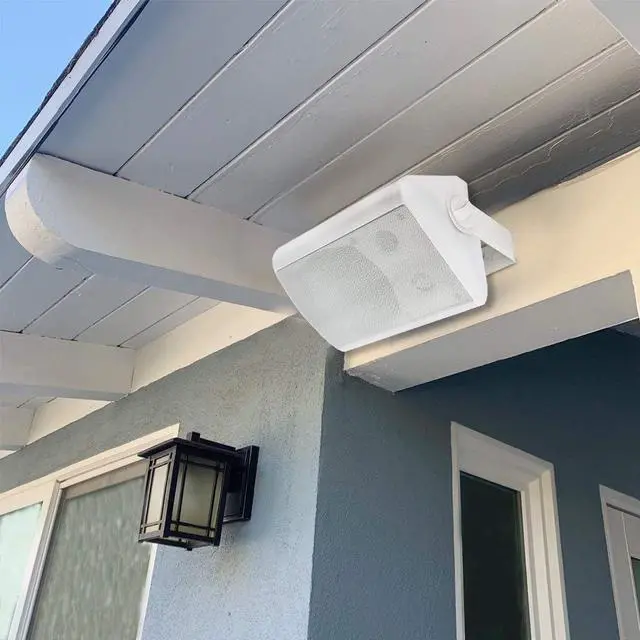 Alt view image 5 of 6 - Herdio 5.25 Inch Indoor Outdoor Speakers Wired Waterproof 300 Watt Wall Mount Speakers for Patio, Deck, Garage,Covered Porch All Weather Resistance(A Pair,White)