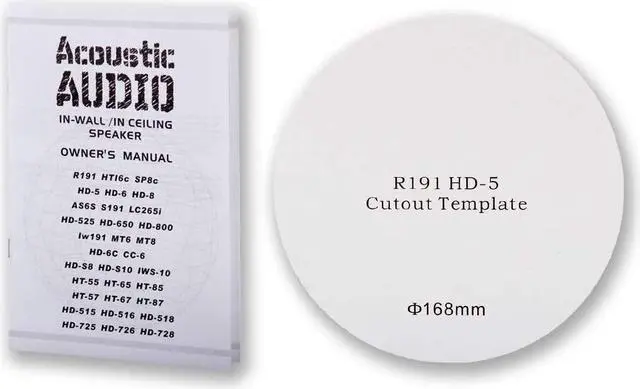 Alt view image 4 of 4 - Acoustic Audio by Goldwood R191 in Ceiling/in Wall 5 Speaker Set 2 Way Home Theater 1000 Watt New R191-5S