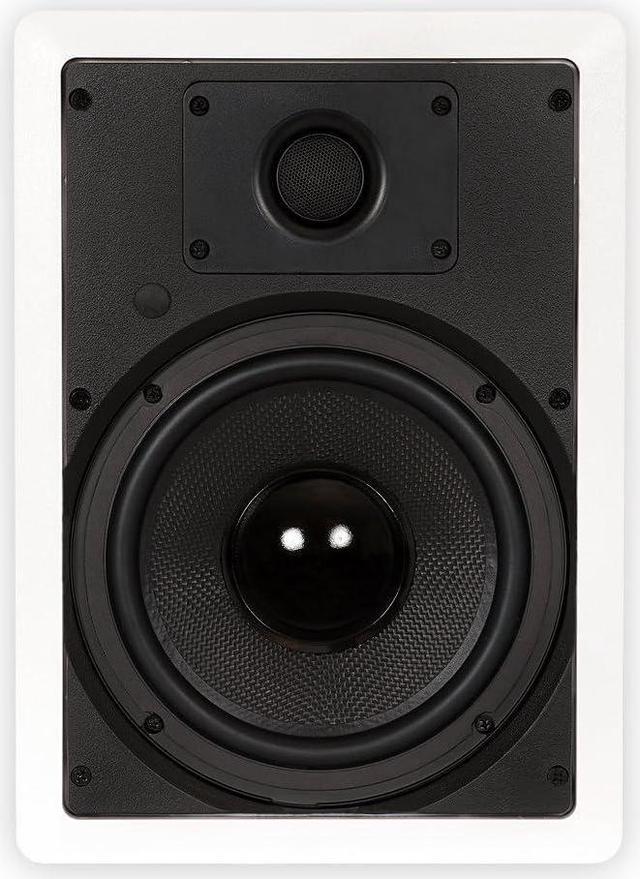 Alt view image 3 of 5 - Theater Solutions TS80W in Wall 8" Speakers Surround Sound Home Theater Pair, White