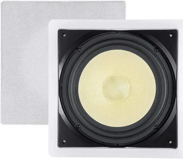 Alt view image 15 of 20 - Monoprice Fiber In-Wall Speaker - 10 Inch (Each) 300W Subwoofer, Easy Installation And Paintable Grill - Caliber Series