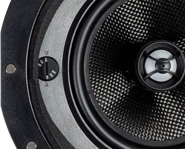 Alt view image 9 of 12 - Monoprice 2-Way Carbon Fiber In-Ceiling Speakers - 6.5 Inch With 15" Angled Drivers (Pair) - Alpha Series
