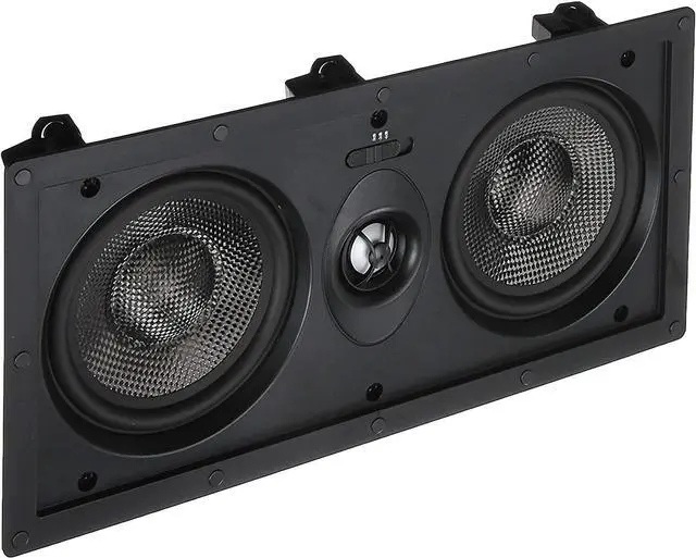 Alt view image 11 of 13 - Monoprice 2-Way Carbon Fiber In-Wall Center Channel Speaker - Dual 5.25 Inch (Single) - Alpha Series