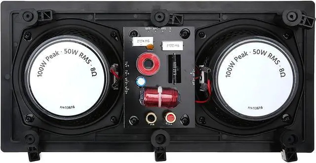 Alt view image 12 of 13 - Monoprice 2-Way Carbon Fiber In-Wall Center Channel Speaker - Dual 5.25 Inch (Single) - Alpha Series