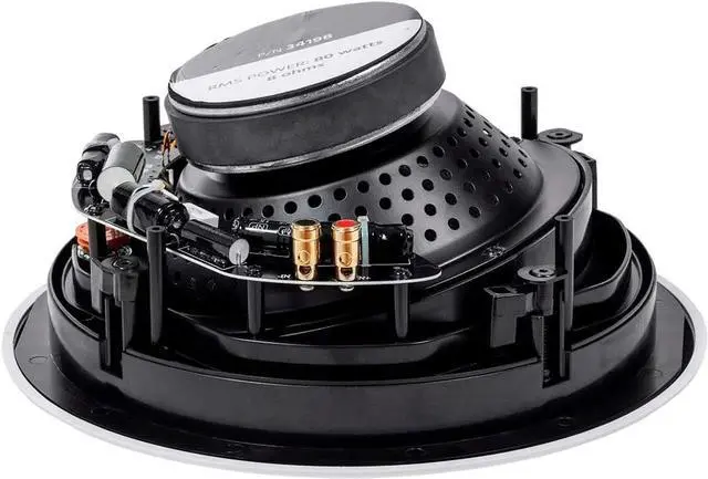 Alt view image 8 of 13 - Monoprice 2-Way Carbon Fiber In-Ceiling Speakers - 8 Inch With 15 Degree Angled Drivers (Pair) - Alpha Series