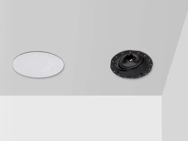 Alt view image 12 of 13 - Monoprice 2-Way Carbon Fiber In-Ceiling Speakers - 8 Inch With 15 Degree Angled Drivers (Pair) - Alpha Series