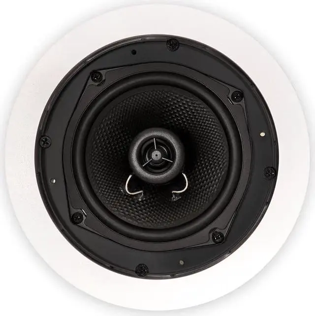 Alt view image 3 of 5 - Theater Solutions TS50C in Ceiling Speakers Surround Sound Home Theater Pair, White, 5.25-Inch