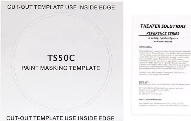 Alt view image 5 of 5 - Theater Solutions TS50C in Ceiling Speakers Surround Sound Home Theater Pair, White, 5.25-Inch