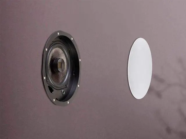 Alt view image 9 of 12 - Monoprice Amber 2-Way Carbon Fiber Ceiling Speakers - 6.5 Inch With Magnetic Grille And Ribbon Tweeter (Pair)