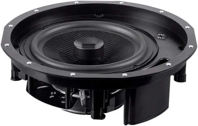 Alt view image 3 of 6 - Monoprice Amber 2-Way Carbon Fiber Ceiling Speakers - 6.5 Inch with Magnetic Grille and Ribbon Tweeter (Pair) Black