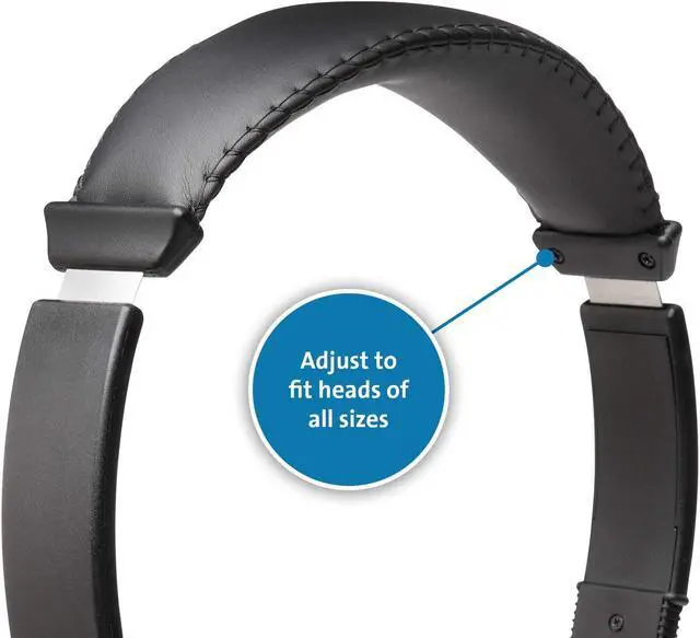 Alt view image 5 of 7 - Kensington Hi-Fi Headphones with Microphone (K97603WW), black, universal