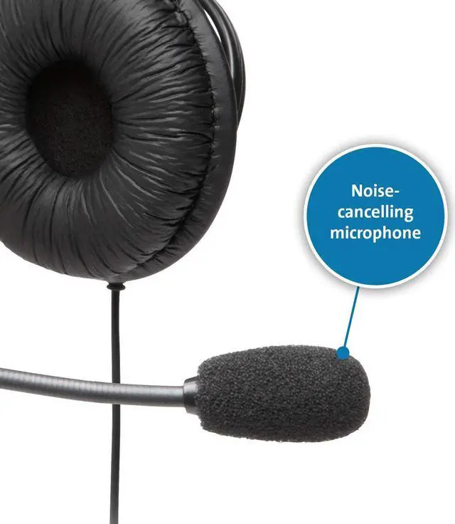 Alt view image 2 of 7 - Kensington Hi-Fi Headphones with Microphone (K97603WW), black, universal