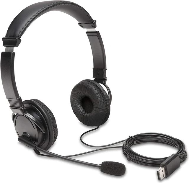 Main image of Kensington USB Hi-Fi Headphones w/Mic BULK Black