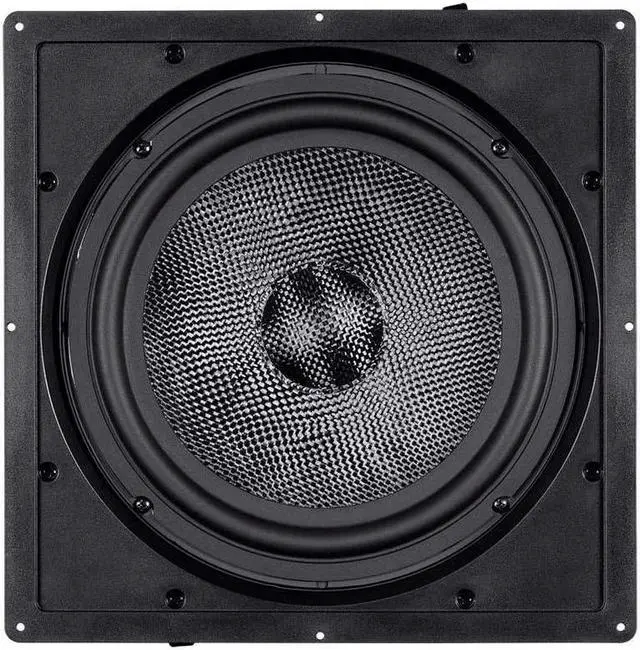 Alt view image 10 of 13 - Monoprice Carbon Fiber In-Wall Speaker - 10 Inch (Each) 300 Watt Subwoofer, Easy Install For Home Theater - Alpha Series