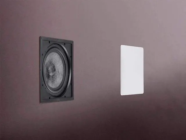 Alt view image 13 of 13 - Monoprice Carbon Fiber In-Wall Speaker - 10 Inch (Each) 300 Watt Subwoofer, Easy Install For Home Theater - Alpha Series