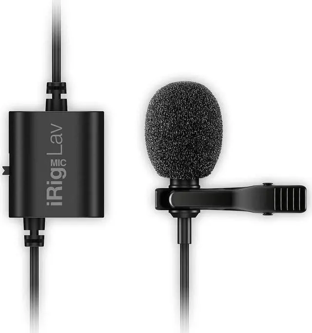 Alt view image 7 of 7 - IK Multimedia iRig Mic Lav lapel microphone, omnidirectional condenser lavalier microphone with 1/8" TRRS jack, headphone out and daisy-chaining for iPhone, iPad, Android, Mac, PC