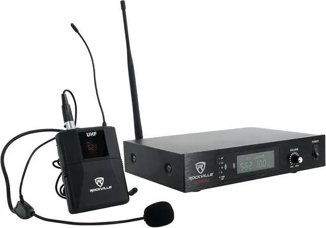 Alt view image 2 of 7 - RWM61U Professional UHF Wireless Microphone System, Headset & Guitar, Up to 400ft Range, 10-Hour Battery, Multifunction Display, for Musicians & Presenters