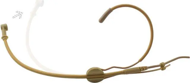 Alt view image 2 of 3 - J K MIC-J 069 Earhook Headworn Headset Unidirectional Microphone Compatible with Audio Technica Wireless Bodypack Transmitter - Hirose 4Pin Plug