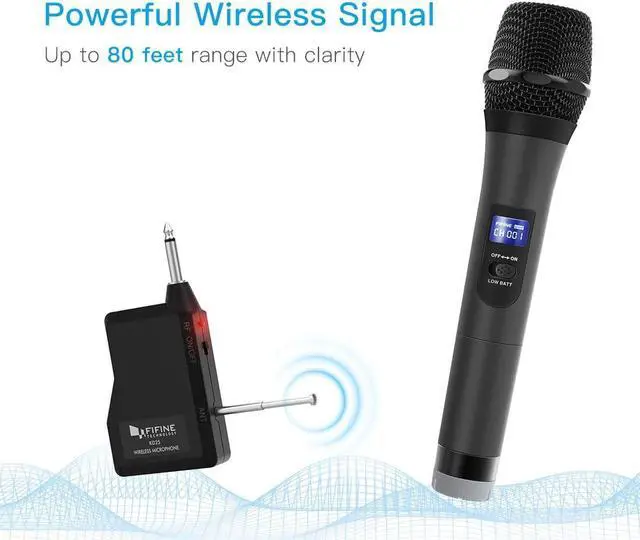 Alt view image 5 of 7 - Wireless Microphone, Handheld Dynamic Microphone Wireless mic System for  Nights and House Parties to Have Fun Over The Mixer,PA System,Speakers- Technology K025