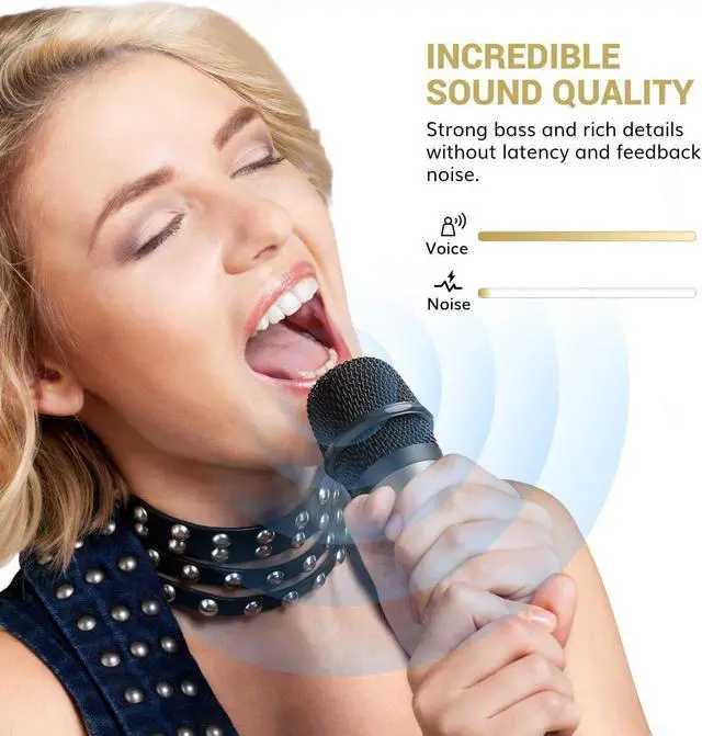 Alt view image 7 of 7 - Wireless Microphone, UHF Metal Cordless Handheld Mic System with Rechargeable Receiver, for , Singing, Party, Wedding, DJ, Speech, 200ft (TW620), Grey