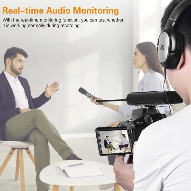 Alt view image 5 of 7 - CVM-WM100 H UHF 48-Channel Professional Wireless Handhled Microphone System for Canon Nikon Sony Panasonic Fuji DSLR Camera, XLR Camcorder, Smartphone, Perfect for Video Recording/Interview