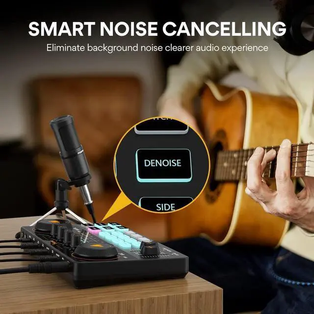 Alt view image 5 of 7 - Podcast Equipment Bundle Audio mixer All-in-One Podcast Production Studio with 3.5mm Microphone for Live Streaming, Podcast Recording, PC, Smartphone, DJ MaonoCaster Lite (AU-AM200-S1)