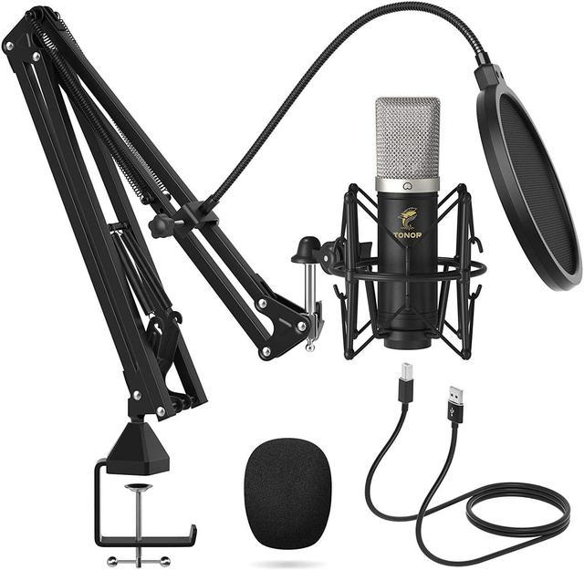 Condenser Microphone 192kHz/24Bit, TONOR USB Cardioid Computer Mic Kit with  Upgraded Boom Arm/Spider Shock Mount for Recording, Streaming, Gaming,  Podcasting, Voice Over, , TC-2030 