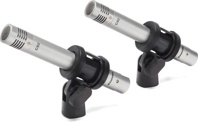 Main image of Samson C02 Matched Pair Studio Pencil Condenser Microphones with Cardioid Capsules for Instrument and Dialog Recording