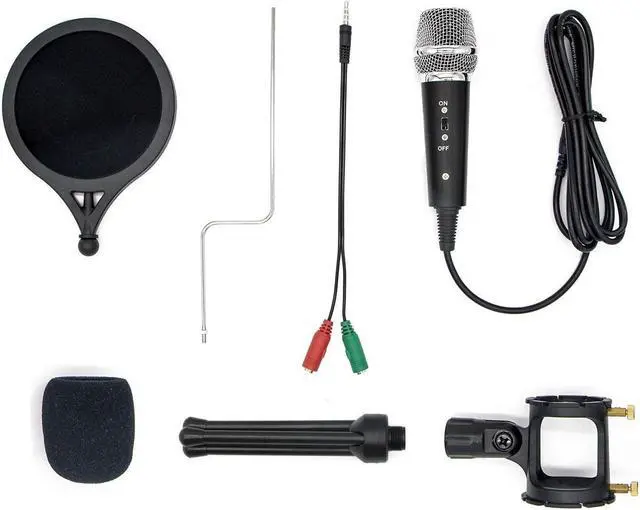 Alt view image 7 of 7 - Condenser Recording Microphone 3.5mm Plug and Play PC Microphone, Broadcast Microphone for Computer Desktop Laptop MAC Windows Online Chatting Podcast Skype YouTube Game
